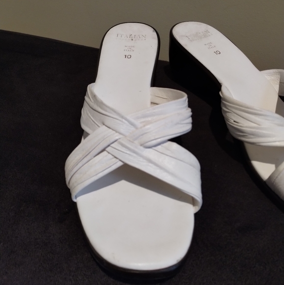 ITALIAN SHOEMAKERS Women's Saylor Wedge White platform Sandals resortwear 10 - Picture 6 of 8